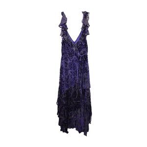 Peter Pilotto Ruffled Cocktail Dress in Violet Viscose